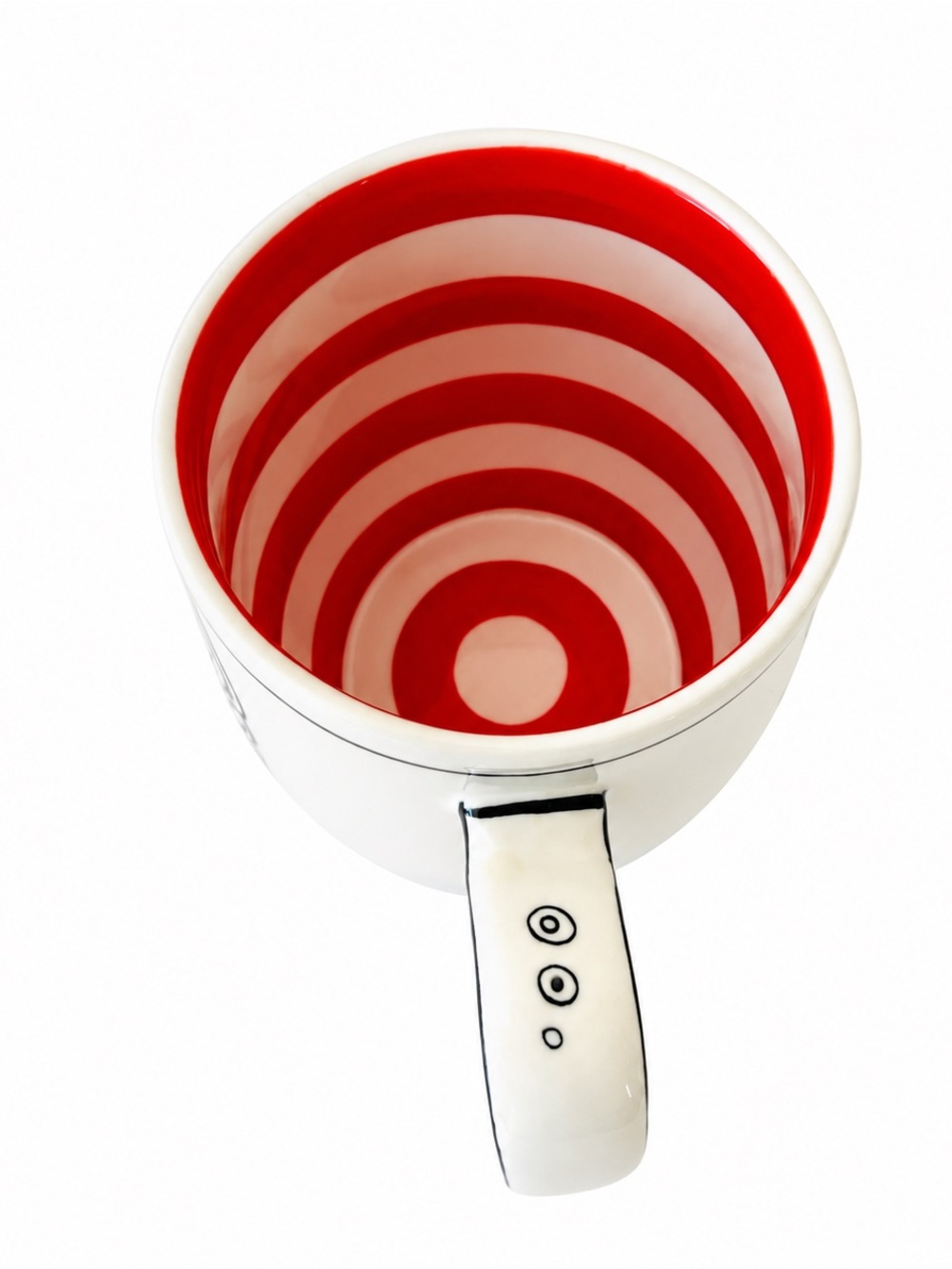 Anthropologie Katie Mandy Hello I Love You Red Stripe Mug 14 Oz - Picture 7 of 7
